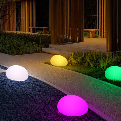 1800mAh 6000K Outdoor Solar Lawn Lights Garden Led Stone Shaped 5V 1.5W
