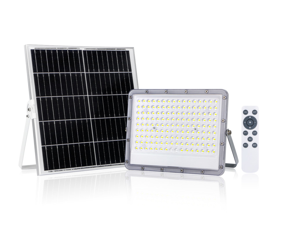 SMD2835 100w 200w 300w Outdoor Solar Flood Light 170lm/w Optical Lens